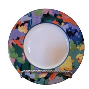 Christopher Stuart Optima Van Gogh Salad Dessert 4 Colorful Plates VTG 8.5"